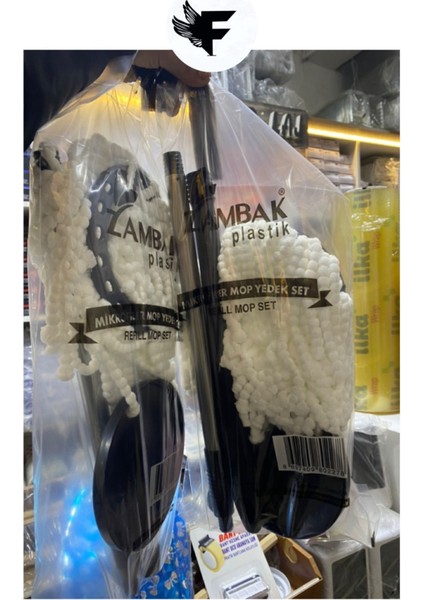 Elite Uyumlu Döner Başlıklı Temizlik Seti : Sap Başlık Mikrofiber 1 Adet 4 Parça 1 Adet