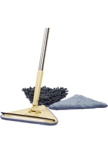 Elite Teleskopik Üçgen Camsil Duvar Yüzey Cam Silme Aparatı Mop Mikrofiber Sprey 1 Adet