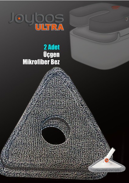 Elite 2 Adet Üçgen Mikrofiber Bez 1 Adet