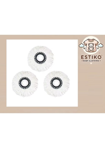 Elite Döner Başlıklı Mop Yedeği 3 Adet & Yedek Mop Başlığı 1 Adet