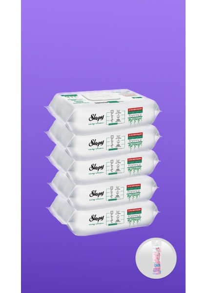 Elite Easy Clean Beyaz Sabun Katkılı 5X100 (500 Yaprak) Ipek Makyaj Pamugu Hediyeli 1 Adet
