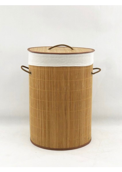 Rem Lorin Bambu Katlanır Oval Tek Hazneli Çamaşır Sepeti 35x50 cm – Yıkanabilir İç Bezli ve Dayanıklı Tasarım fırsatları