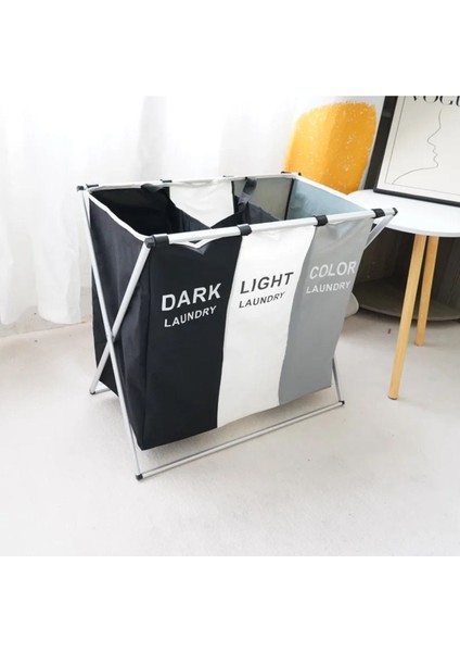 Elite 3 Katlanabilir Bölmeli Pinterest Stil Çok Amaçlı Dayanıklı Banyo Kirli Çamaşır Sepeti 1 Adet modelleri