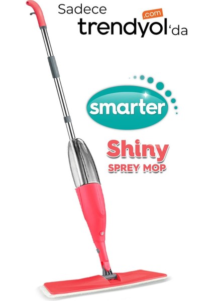 Shiny Sprey Mop Seti 360° Döner Başlık Mikrofiber Bez 350 ml Su Hazneli Somon Renk fırsatları