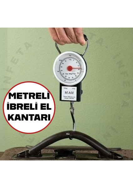 Ibreli Mezuralı El Kantarı Balıkçı Hurdacı Manav Tartı Metreli Tartı Kantar