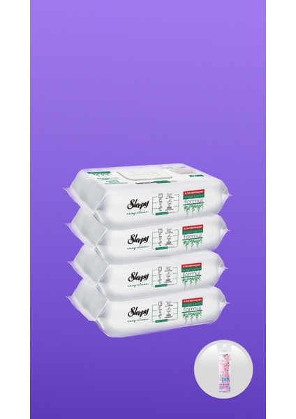 Elite Easy Clean Beyaz Sabun Katkılı 4X100 (400 Yaprak)Ipek Makyaj Pamugu Hediyeli 1 Adet