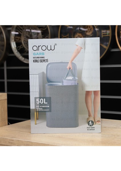 Elite Garb 2 Bölmeli Kirli Sepeti 50 Litre 1 Adet