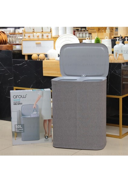 Elite Garb 2 Bölmeli Kirli Sepeti 50 Litre 1 Adet