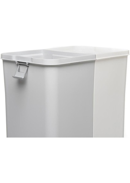 Elite Duo Laundry Çamaşır Sepeti - Gri / Beyaz - 80 Lt 1 Adet