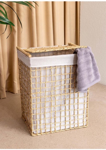 Elite Braid Hasır Çamaşır Sepeti Naturel 43X35X56 cm 1 Adet