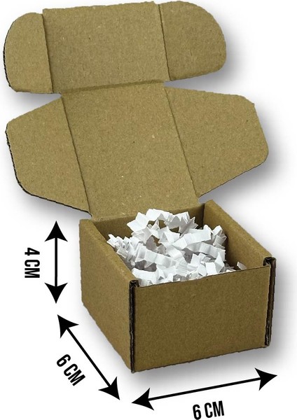 6X6X4CM Kilitli Dayanıklı E-Ticaret Karton Kargo Kutusu 25 Adet