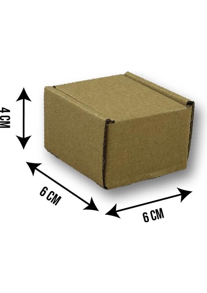 6X6X4CM Kilitli Dayanıklı E-Ticaret Karton Kargo Kutusu 25 Adet