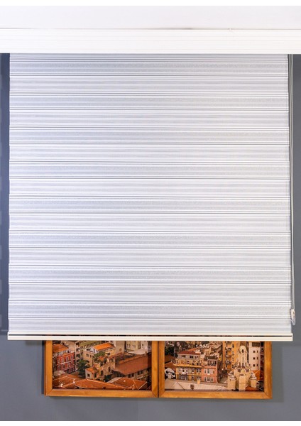 Gümüş Simli Detaylı Zebra Stor Perde fiyatları