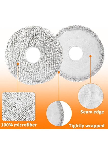 Elite Dream E Bot L10S PRO,L10 ULTRA,L10S Plus Uyumlu Mikrofiber Mop Paspas-4 Adet 1 Adet
