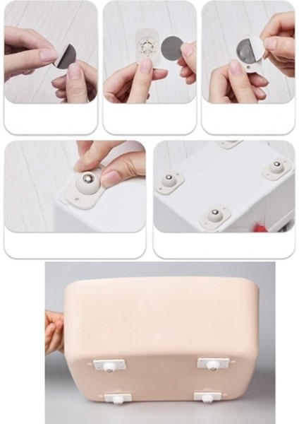 Elite Pratik 4lü 360 Derece Döner Tekerlek Bilyeli Eşya Kaydırma Aparatı Yapışkanlı Kolay Taşıma Bilyeleri 1 Adet fırsatları