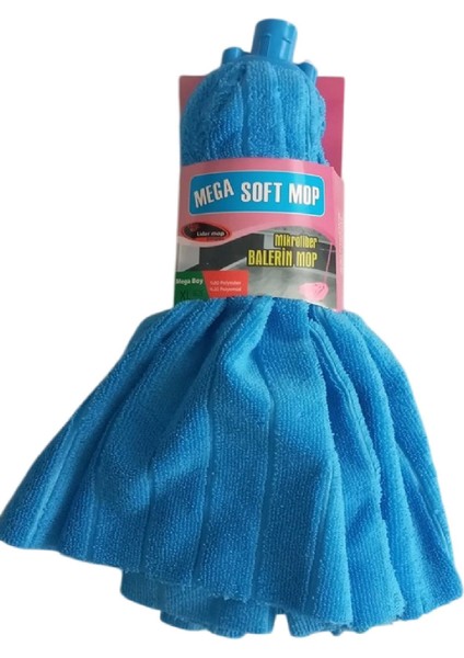 Elite Xl Mikrofiber Paspas Büyük Boy Yedek Ucu ve Ahşap Sapı Takım 1 Adet