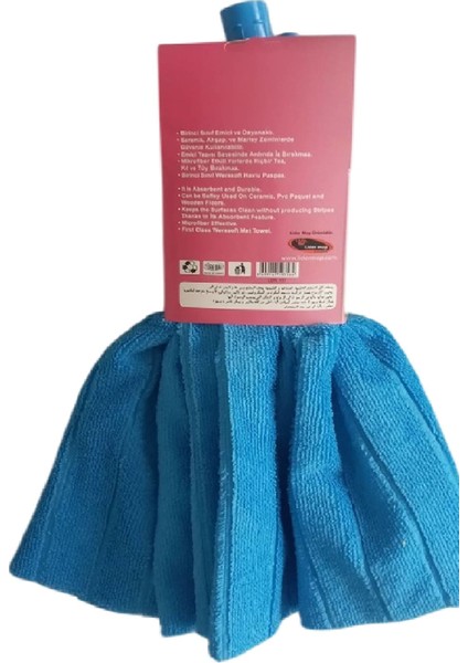 Elite Xl Mikrofiber Paspas Büyük Boy Yedek Ucu ve Ahşap Sapı Takım 1 Adet