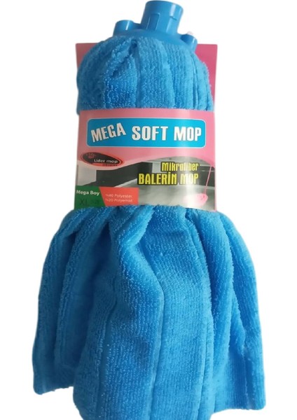 Elite Xl Mikrofiber Paspas Büyük Boy Yedek Ucu ve Ahşap Sapı Takım 1 Adet