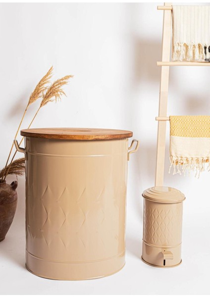 Elite Prizma Çamaşır Sepeti Karamel 54X43X35 cm 1 Adet