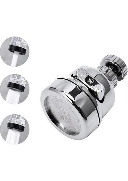 Sunup SN-27115 3 Kademeli Tasarruflu Musluk Başlığı 360 Derece