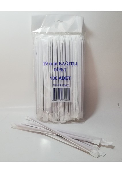 Elite 100 Adet Kağıtlı Pipet 1 Adet