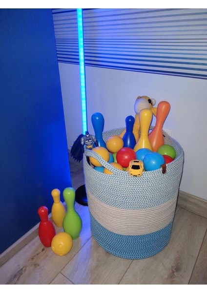 Elite Çok Amaçlı Hasır Sepet, Banyo Sepeti, Dekor Sepet, Havlu Sepeti 1 Adet