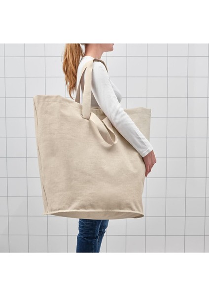 Elite Çamaşır Torbası 100 Litre Naturel Bej Renk Kirli Çamaşır Sepeti 1 Adet indirimleri