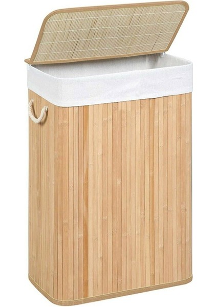 Elite El Yapımı Bambu Katlanabilir Çamaşır Sepeti HMNV33213-SVR 1 Adet