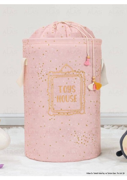 Elite Baby Yuvarlak Torbalı Sepet/oyuncak Sepeti/kirli Çamaşır Sepeti 46X31 cm 1 Adet
