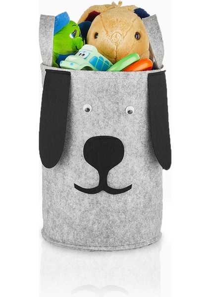 Elite Çocuk Odası Düzenleyici Oyuncak Saklama Sepeti Kirli Çamaşır Sepeti Köpek Tasarım Oyuncak Kutusu 1 Adet