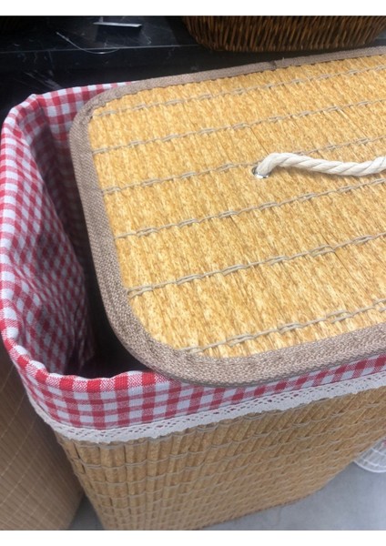 Elite Rattan Katlanabilir Dikdörtgen Çamaşır Sepeti 1 Adet modelleri