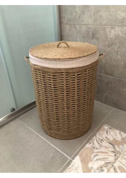 Elite 35X50 Hasır Çamaşır Sepeti, Kirli Sepeti, Banyo Sepeti 1 Adet