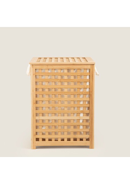 Elite Bambu Çamaşır Sepeti 62X45 cm Natural 1 Adet