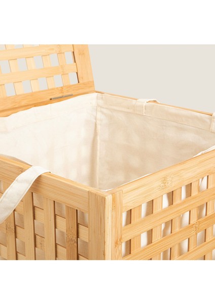 Elite Bambu Çamaşır Sepeti 62X45 cm Natural 1 Adet