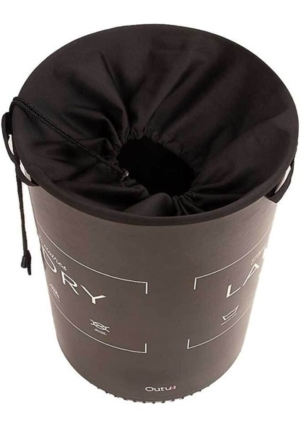 Elite Kese 40 L Black Laundry Desenli Çok Amaçlı Çamaşır ve Oyuncak Sepeti 1 Adet