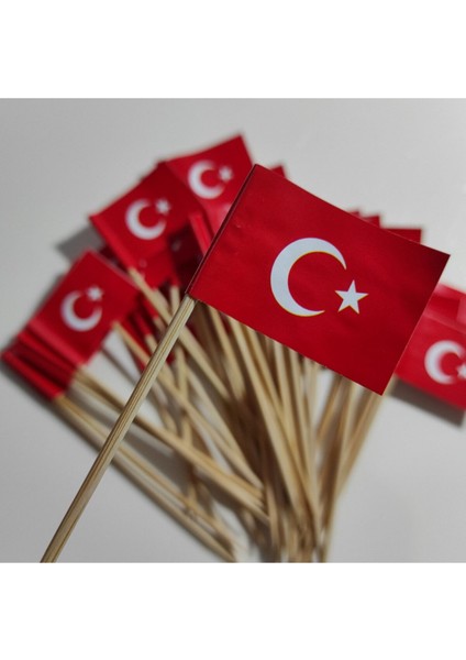 Elite Türk Bayraklı Kürdan 25 Adet 12CM 1 Adet