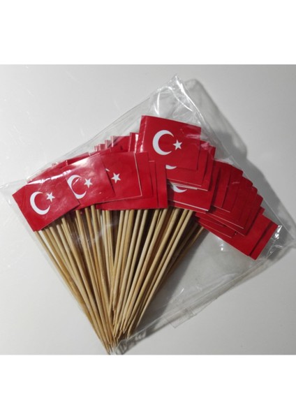Elite Türk Bayraklı Kürdan 25 Adet 12CM 1 Adet