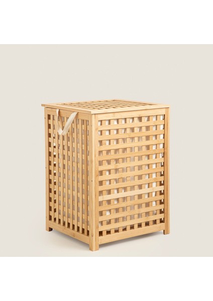 Elite Bambu Çamaşır Sepeti 58X40 cm Natural 1 Adet