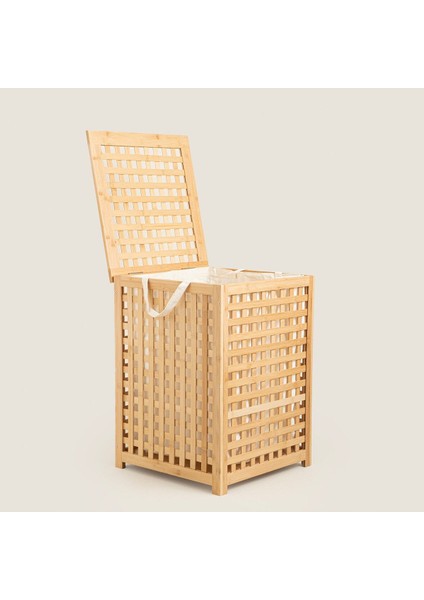 Elite Bambu Çamaşır Sepeti 58X40 cm Natural 1 Adet