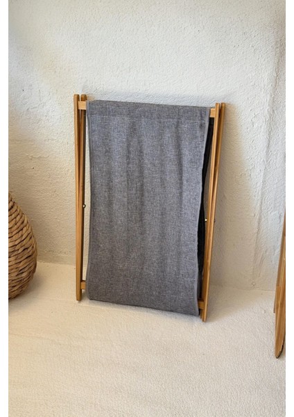 Elite Bambu Katlanır Kirli Çamaşır Sepeti Gri 34X42X58 cm 1 Adet fırsatları