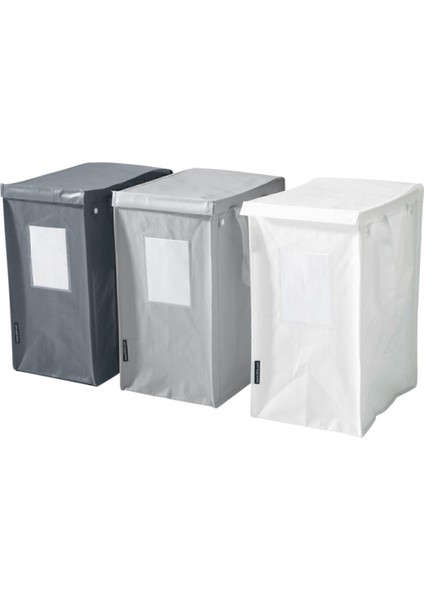 Elite 3 Adet Çamaşır Sepeti 22X35X45 cm 3-Lü Kirli Sepeti Seti Hacim: 35LT Kaliteli Ikea 1 Adet