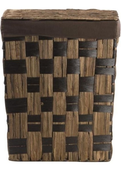 Elite Kahve Bej Hasır Dikdörtgen Çamaşır Sepeti 38X29X45CM 1 Adet