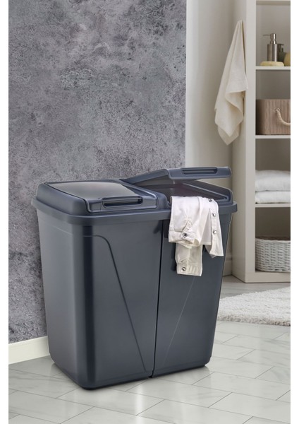 Elite Bölmeli Kirli Çamaşırlık 45 45 Lt 1 Adet