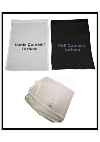 Elite 2 Temiz Torbası ve 2 Çamaşır Filesi Seti 1 Adet