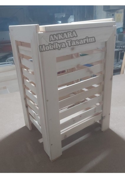 Elite Çok Amaçlı Ahşap Kirli Çamaşır/ Oyuncak Sepeti 1 Adet