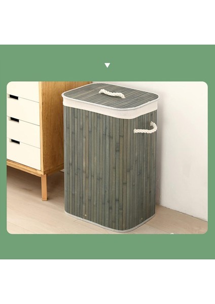 Elite Antrasit Bambu Çamaşır Sepeti Kare 35X35X50 cm 1 Adet fiyatları