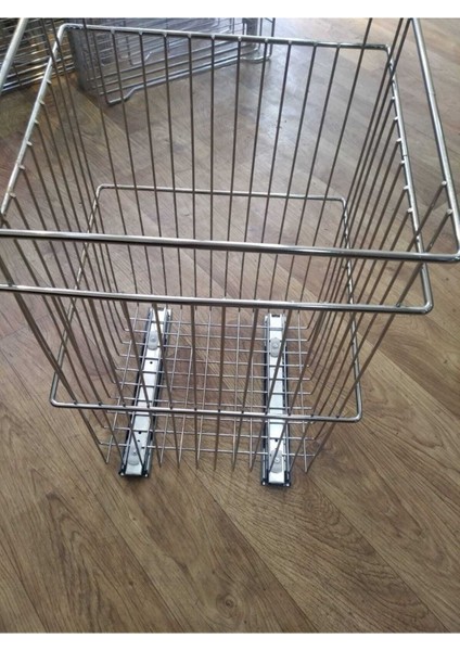 Elite Çamaşır Sepeti Alttan Raylı Teleskopik Metal Genişlik 38 cm Derinlik 30 cm Yükseklik 50 cm 1 Adet modelleri