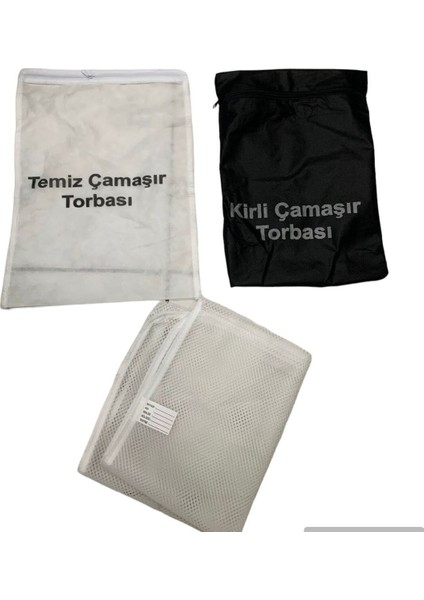 Elite Kirli Temiz Çamaşır Torbası ve Çamaşır Filesi 1 Adet