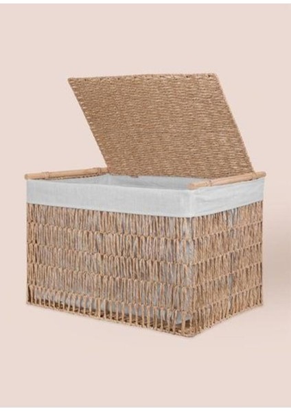 Elite Cesta Hasır Organizer Sepet Naturel 62X42X42 cm SPT0079 1 Adet