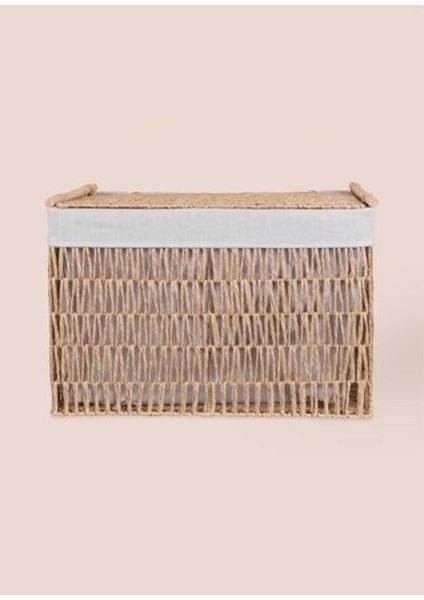 Elite Cesta Hasır Organizer Sepet Naturel 62X42X42 cm SPT0079 1 Adet